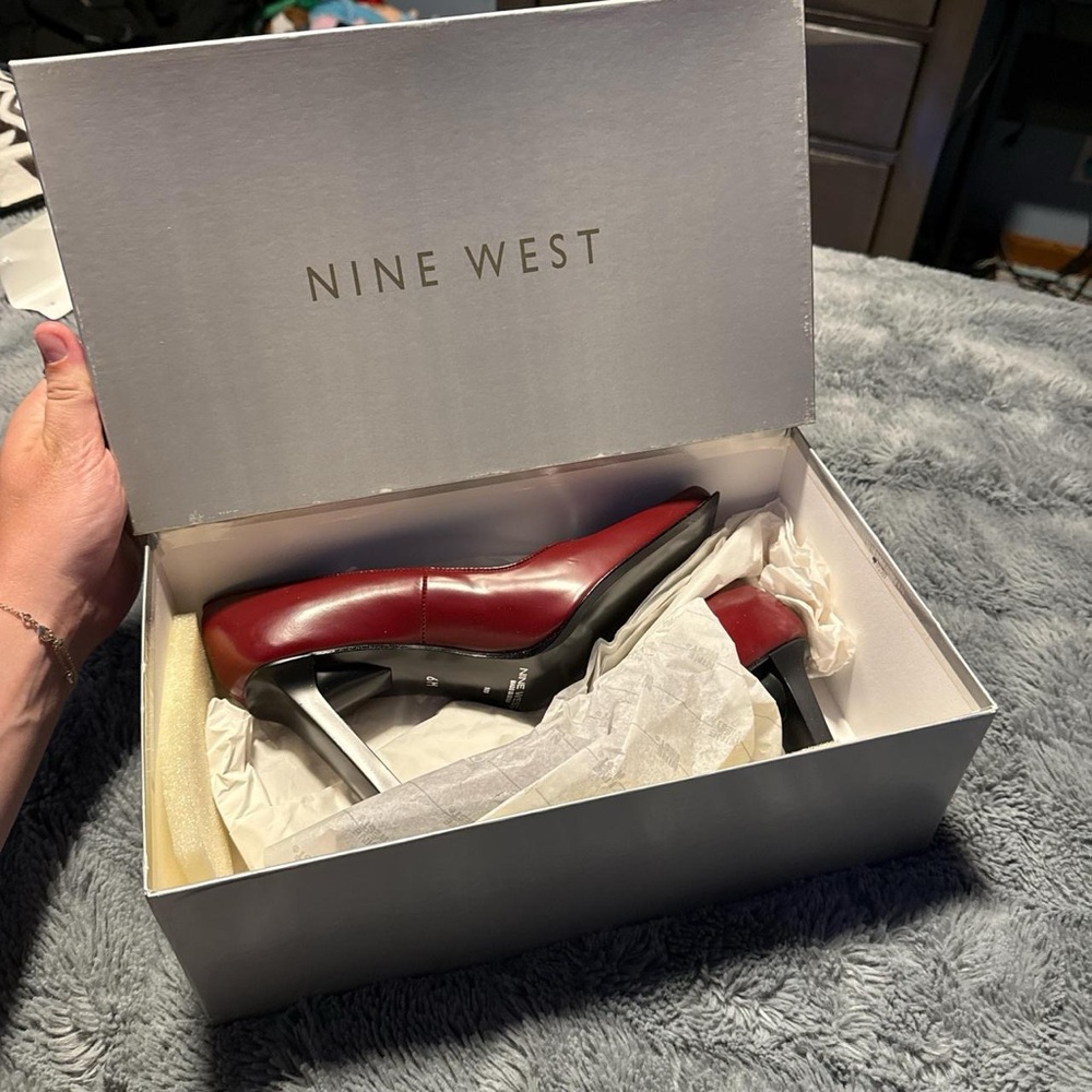 Nine West Burgundy Heels for Women